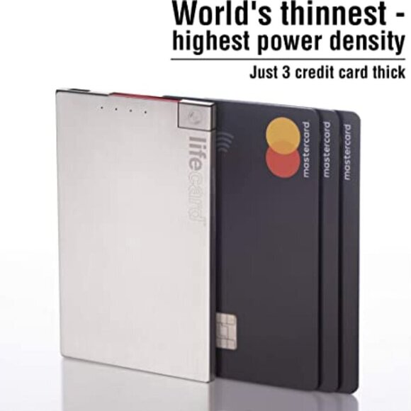 NEW PlusUS Lifecard Lighting Power Bank Credit Card Sized Phone Charger - Picture 1 of 12